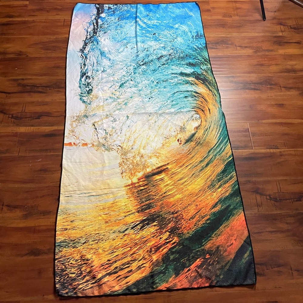 Whitley Willows Ocean Wave Beach Towel 35x70 Lightweight Microfiber Quick Dry